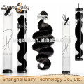 PVC Hair Extensions Packaging Tube Plastic Hair Packing Box 2pcs Free Sample Can be Offered,long hair tube
